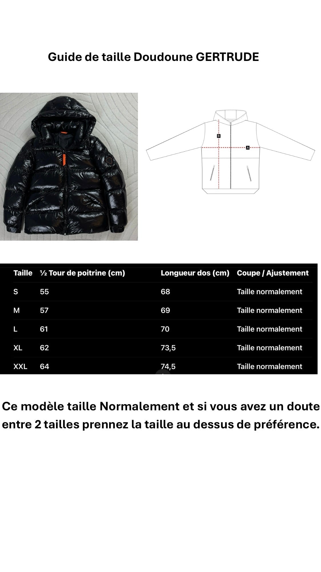 1. Doudoune Gertrude Noir