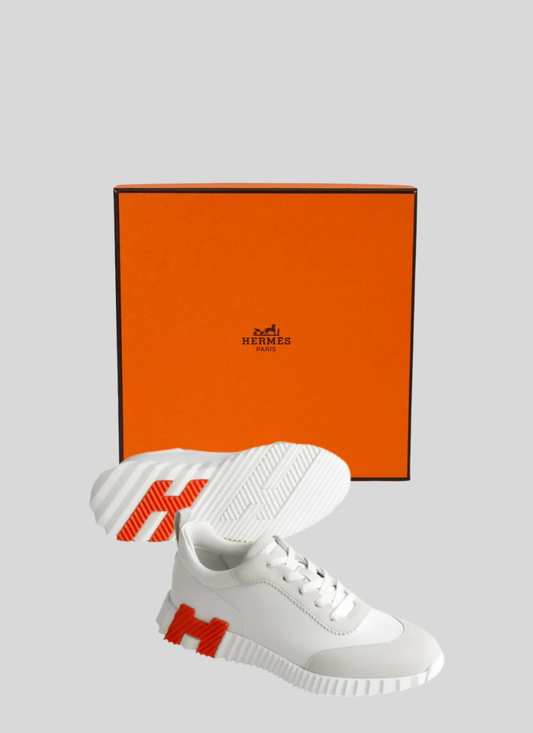 Sneakers Hermès blanc / orange